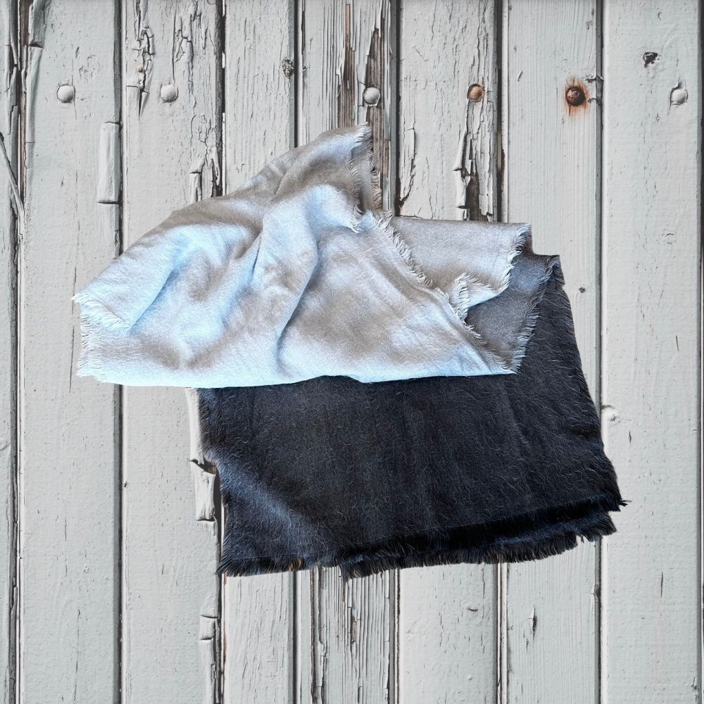 Ombre Greys - Cozy - Outdoor - Warm - Winter Scarf 88"x20”